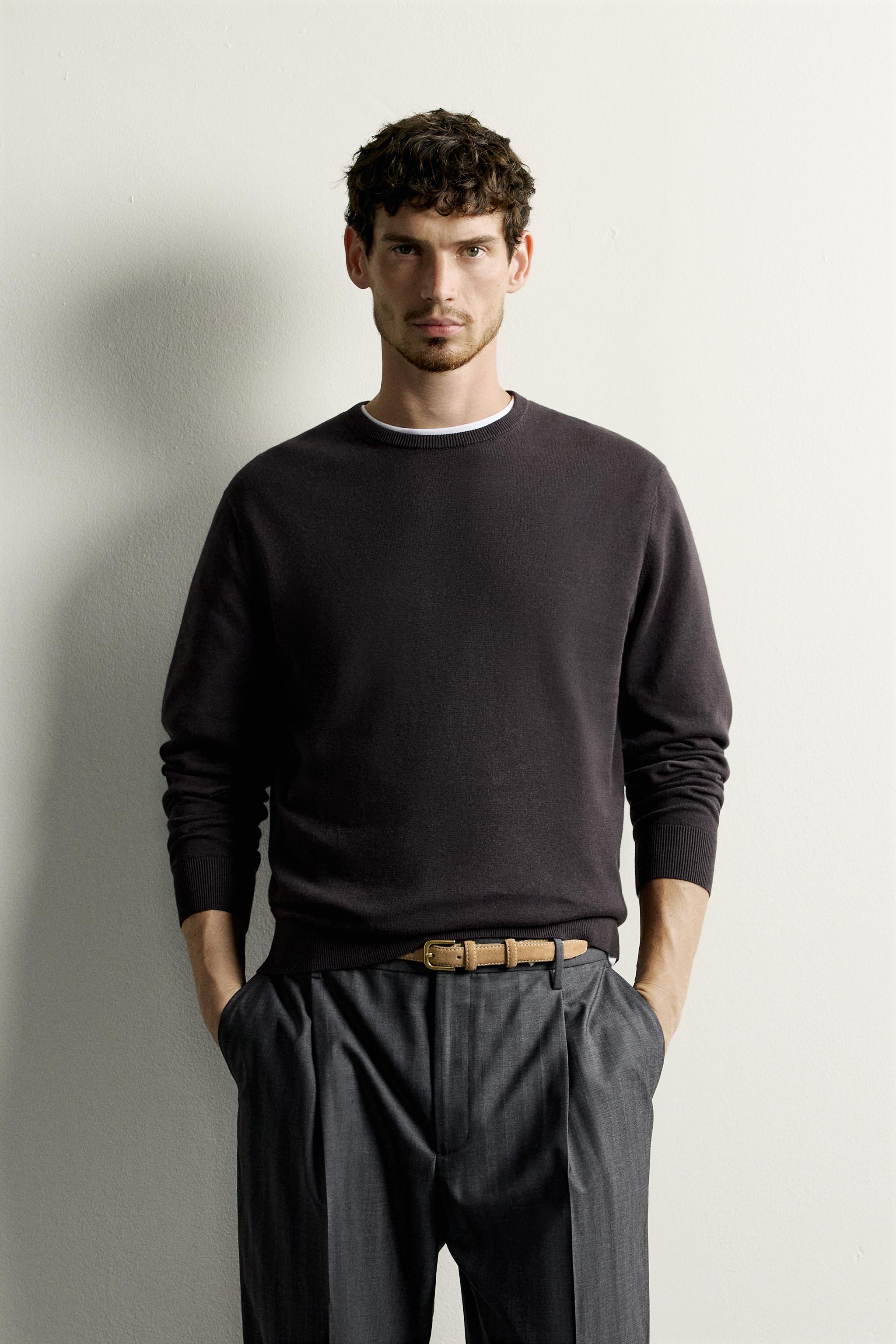 COTTON BLEND REGULAR FIT SWEATER